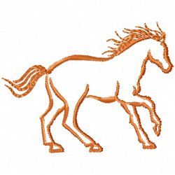 Horses Embroidery Design 2